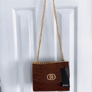 Nasty Gal Brown Faux Leather Purse